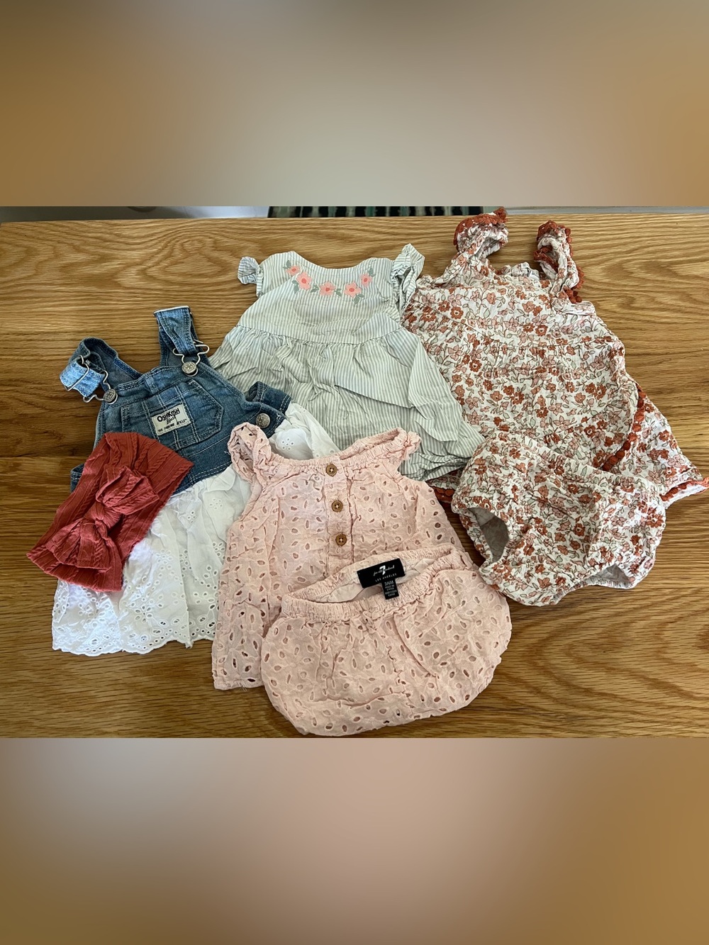 Baby Girl 3-6M Outfit Bundle Carter’s OshKosh Rachel Zoe 7 For All Mankind